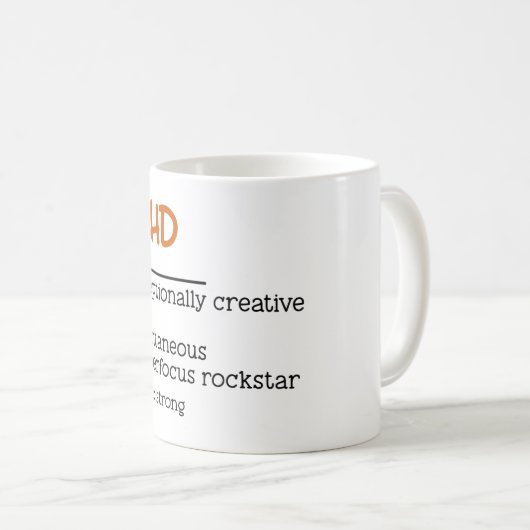ADHS Definition Neuroversitätsbewusstsein Kaffeetasse (VorderseiteRechts)