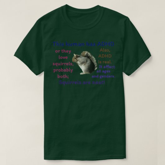 ADHS-Eichhörnchen 1 T-Shirt (Design vorne)