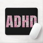 ADHS-Gehirn-Buchstaben - Rosa & Beige Anatomie-Tex Mousepad (Mit Mouse)
