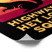 ADHS Highway To… Hey Look A Squirrel Flaggenfarben Poster (Ecke)