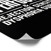 ADHS-Hyperfocuser Ablehnungssensitive Dysphorie  Poster (Ecke)