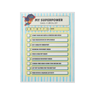 ADHS-Kinder-Alltags-Checkliste  Notizblock