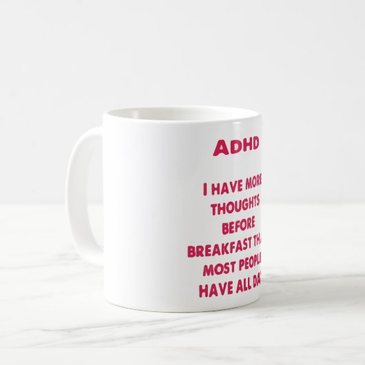 ADHS: Kinder mit ADHD Kaffeetasse (Vorderseite Links)