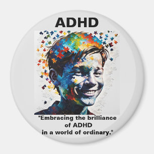 ADHS lebt die Brillanz des ADHS-Aufklebers Magnet