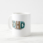 ADHS Natur Elemente Typografie Design Kaffeetasse (Vorderseite Links)