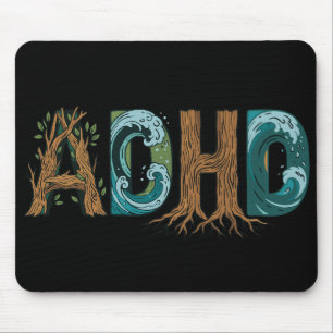 ADHS Natur Elemente Typografie Design Mousepad