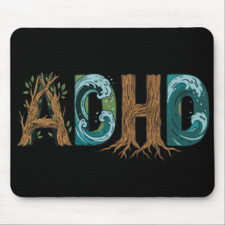 ADHS Natur Elemente Typografie Design Mousepad