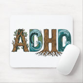 ADHS Natur Elemente Typografie Design Mousepad (Mit Mouse)