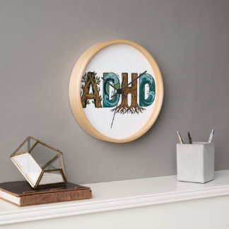 ADHS Natur Elemente Typografie Design Uhr