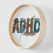 ADHS Natur Elemente Typografie Design Uhr (Winkel)