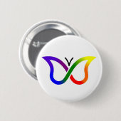 ADHS Neurodiversity Butterfly Button Abzeichen (we (Vorne & Hinten)