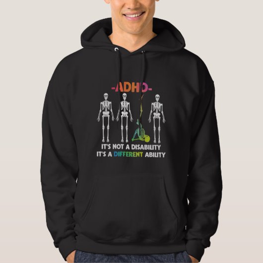 ADHS Nicht Behinderung Unterschiedliche Fähigkeite Hoodie (Vorderseite)