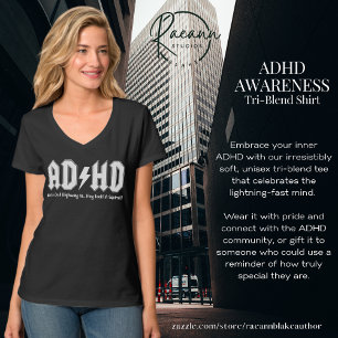 ADHS Psychische Gesundheit Awareness V-Ausschnitt  T-Shirt