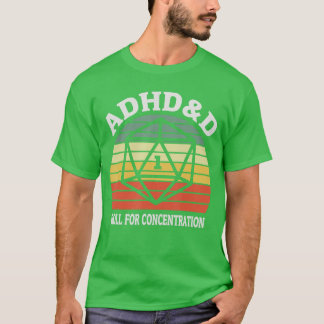 ADHS Rollenspiel für Konzentration Lustiger Gamer  T-Shirt