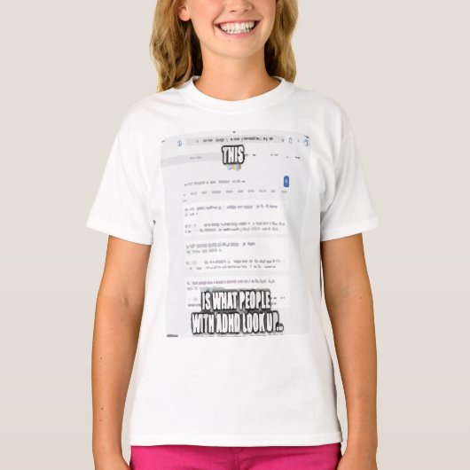 ADHS-Sensibilisierungskampagne T-Shirt (Vorderseite)