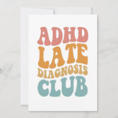 ADHS Spätdiagnose Club Funny Neurodiversity-Gesche Dankeskarte (Vorderseite)