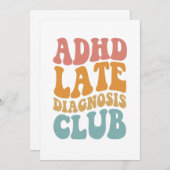 ADHS Spätdiagnose Club Funny Neurodiversity-Gesche Dankeskarte (Vorne/Hinten)