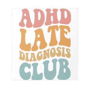 ADHS Spätdiagnose Club Funny Neurodiversity-Gesche Notizblock