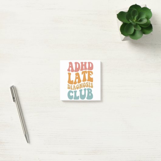 ADHS Spätdiagnose Club Funny Neurodiversity-Gesche Post-it Klebezettel (Büro)