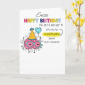 ADHS überstimulierte Hirngeburtstag-ASD Karte (Gelbe Blume)