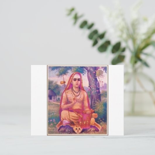Adi Shankara Postkarte (Stehend Vorderseite)