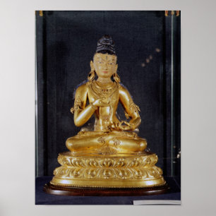 Adibuddha Vajrasattva sitzt in der Meditation Poster