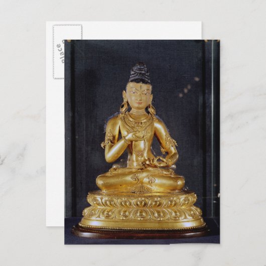 Adibuddha Vajrasattva sitzt in der Meditation Postkarte (Vorne/Hinten)