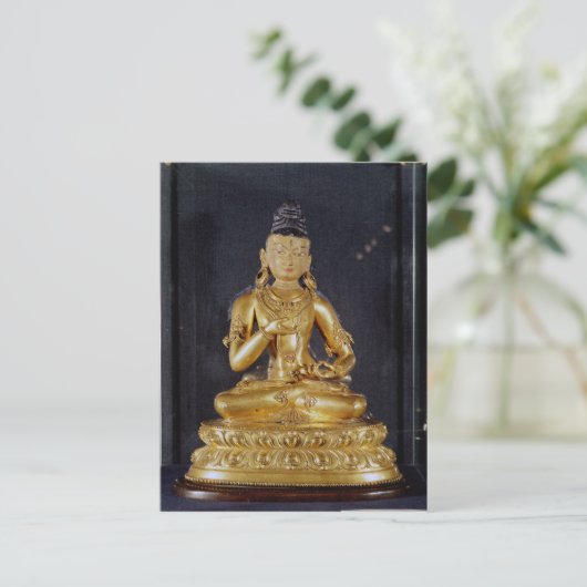 Adibuddha Vajrasattva sitzt in der Meditation Postkarte (Stehend Vorderseite)