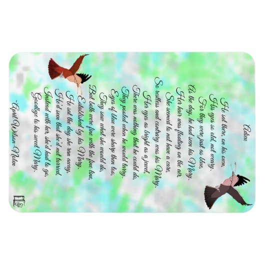 Adieu Poem Magnet (Horizontal)