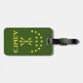 Adiga Flag Design for Circassian Cherkess - Adiga Gepäckanhänger (Rückseite horizontal)