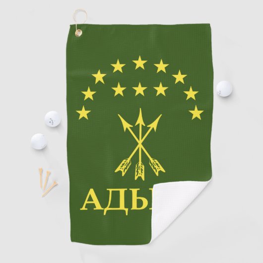 Adiga Flag Design for Circassian Cherkess - Adiga Golfhandtuch (Insitu)