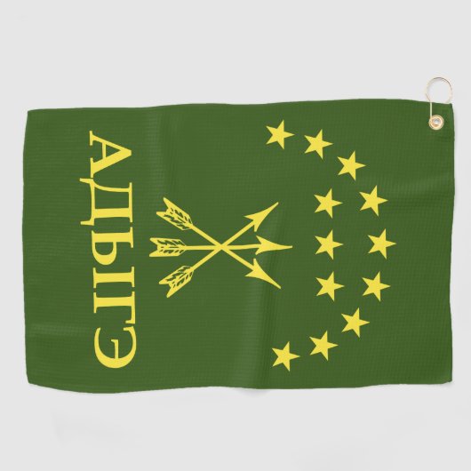 Adiga Flag Design for Circassian Cherkess - Adiga Golfhandtuch (Horizontal)