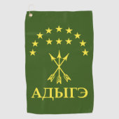 Adiga Flag Design for Circassian Cherkess - Adiga Golfhandtuch (Vorderseite)