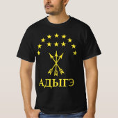 Adiga Flag Design für Circassian Perfect Adiga T-Shirt (Vorderseite)