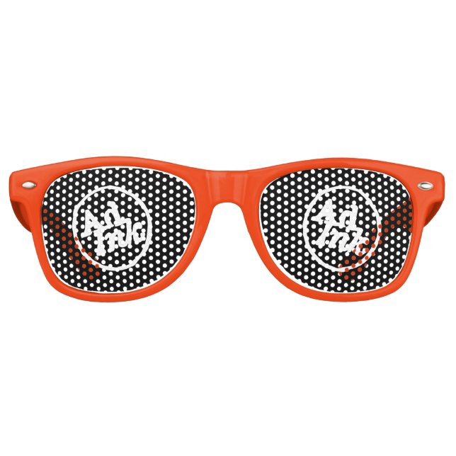 AdInk Orange Shades Partybrille (Vorderseite)
