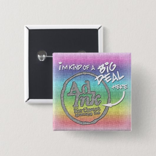 AdInk Sache-Knopf, Hippie-Art Button (Vorne & Hinten)