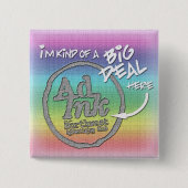 AdInk Sache-Knopf, Hippie-Art Button (Vorderseite)