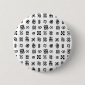 Adinkra African Symbols Button (Vorderseite)