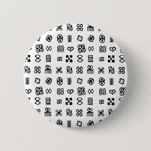 Adinkra African Symbols Button