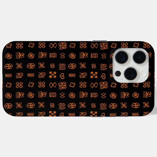 Adinkra African Symbols Ethnic Design Case-Mate iPhone Hülle (Rückseite (Horizontal))