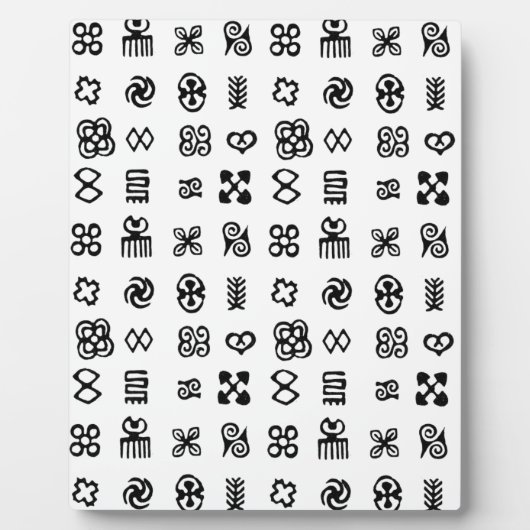 Adinkra African Symbols Fotoplatte (Vorderseite)