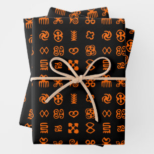 Adinkra African Symbols Geschenkpapier Set