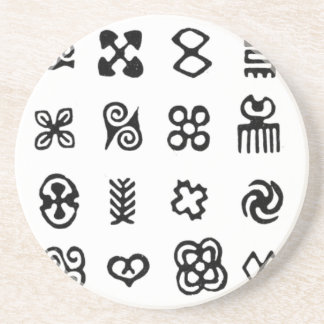 Adinkra African Symbols Getränkeuntersetzer