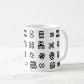 Adinkra African Symbols Kaffeetasse (VorderseiteRechts)