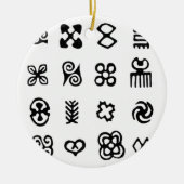 Adinkra African Symbols Keramik Ornament (Vorne)