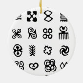 Adinkra African Symbols Keramik Ornament (Hinten)