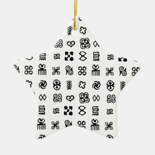 Adinkra African Symbols Keramik Ornament