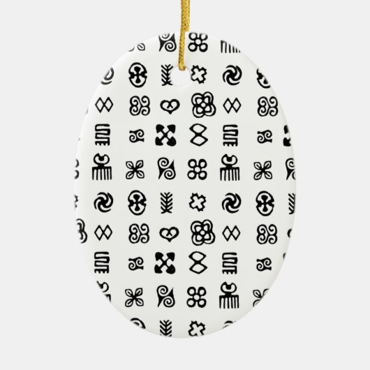 Adinkra African Symbols Keramikornament (Vorne)