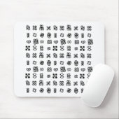 Adinkra African Symbols Mousepad (Mit Mouse)