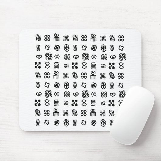 Adinkra African Symbols Mousepad (Mit Mouse)